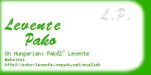 levente pako business card